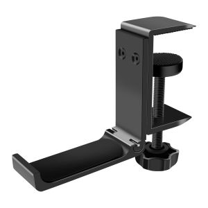 หูฟังแบบพับได้ขาตั้งแขวนผู้ถือประหยัดพื้นที่ Soundbar Stand Fit สําหรับอุปกรณ์เสริมพีซีสําหรับเล่นเกมภายใต้โต๊ะ CLAMP Hook MOUNT