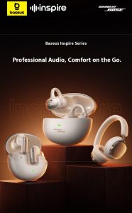 Baseus Inspire XC1 Earclip headphones [Sound by Bose professional sound quality] Open wireless Bluetooth headset bone conduction concept running is not pleasant to the ear