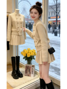 Y6Y | Autumn 2026 New Style Chanel-inspired Knitted Dress Set for Girls