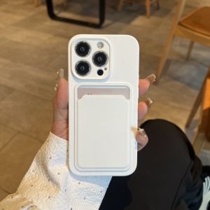 CHUQIAN | White All-inclusive Anti-drop Card Slot Phone Case