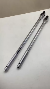 18" 10" Inches Long 180 Degree Rotate 1/2" Drive Hardware Tools F Rod Breaker Bar Head Socket Wrench