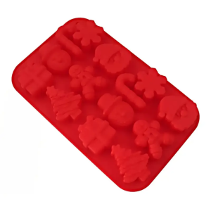 Christmas silicone chocolate molds candy baking molds 3D snowflake candy canes snowmen Christmas trees gingerbread men San
