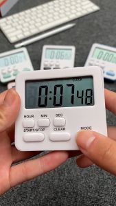 MITI4 ถูกสุด นาฬิกาจับเวลา English Ver. แถมถ่าน นับถอยหลัง นาฬิกาปลุก ตั้งเวลาทำอาหาร นาฬิกาจับเวลาอ่านหนังสือ SUR53