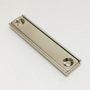 2024Mounting Magnets Super Strong Neodymium Rectangular Pot Magnetics Countersunk Hole Holding Bar with Mounting Screws Cup Magnet