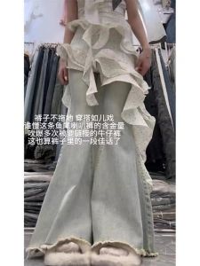 plus Size Womens American Fish Tail Dress Fashionable Spring Summer Slimming Wrap around Skirt High Waist A-Line Dress