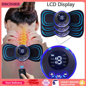 Portable Electric Neck Massager Pain Relief Body Massage EMS Cervical Spine Massage Stickers Health Care masajeadora muscular