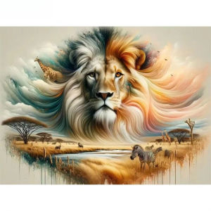 500/1000/1200/2000PCS Jigsaw Puzzle Lion King Wildlife Portrait Art For Adult Perfect Gift For Art Lovers And Puzzle Enthusiasts