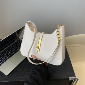 Elegant Commuter Womens Bag 2024 New Fashion Simple Versatile Underarm Single Shoulder Bag Quality PU Soft Surface Daily Match