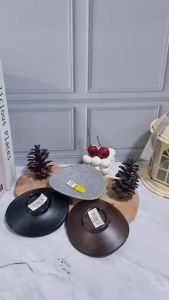 [HITAM] Piring Sambal Lekuk Model Batu Kecil Mini Golden Dragon P9604A