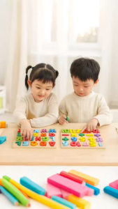 Mainan Edukasi Anak NUMBER & ALPHABET PUZZLE Mainan Puzzle Kayu Anak Mainan Anak Perempuan - Mainan Anak Laki Laki