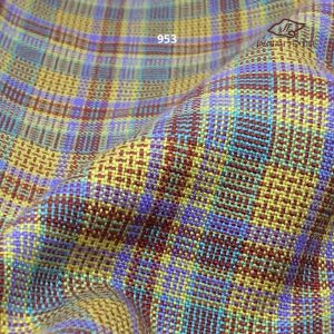 Kain Katun Yarndyed / Yanded Motif Kotak 869 Ungu / 869 Merah / 869 Biru / 953 Kuning