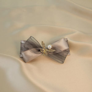 Handmade Korean Style Butterfly Knot Hair Clip Womens Top Hair Quantity Flower Hairpin Fabric Material Clamp Type