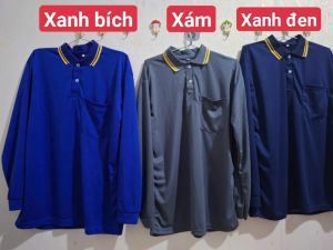 ÁO THUN LAO ĐỘNG TAY DÀI (combo 3 áo-xanh bích xám xanh đen_ hàng tại xưởng)