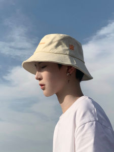Hat Mens Summer Bucket Hat Mens Trendy Hip Hop Ins Japanese Style Short Brim Big Head Circumference Sun-Proof Basin Hat Large plus Size