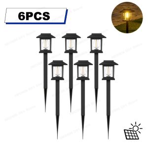 Solar Outdoor Ground Plug Lawn Lamp Patio Villa Led Ambiance Tungsten Lamp Outdoor Park Decoration Landscape Lights Garden Decor