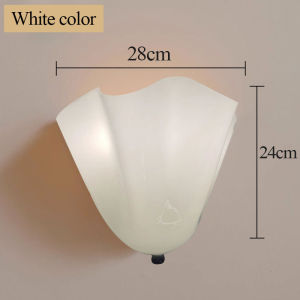 LED E14 Glass Wall Lamp Creative Styling Shell Wall Mounted French Shell Colored Berry Glass Lamp Art Decor Living Room Study