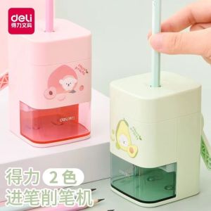 เครื่องสับไส้กระตุกอัตโนมัติ Deli สำหรับนักเรียนชั้นประถมศึกษา ของเล่นสำหรับเด็ก อุปกรณ์การเรียน ของเล่นสำหรับเด็ก