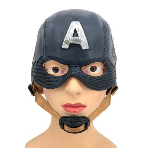 Marvel Captain America Headh Mask Latex Halloween Party Costume Makeup Dance Film And Television Role Playing Mask