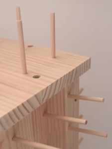 Wooden Sewing Thread Storage Rack Set with 93 Spools Thread Bobbin Display Stand DIY Quilting Embroidery Organizer