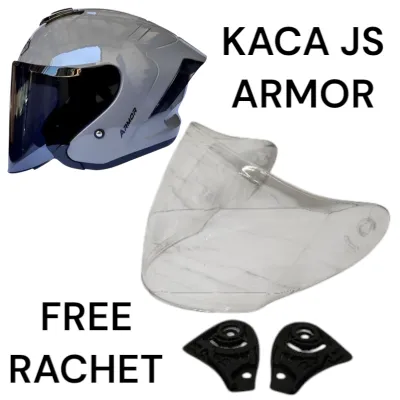 KACA HELM JS ARMOR GIFT SARGON FREE RACHET DUDUKAN