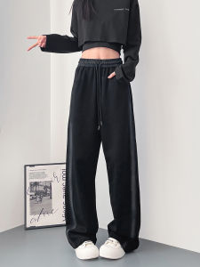 Tie Dye Wide Leg Sports Pants Womens Loose Fit Casual Trousers High Waist Drawstring plus Size Fashion Spring 2025