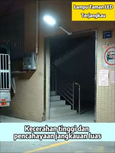 LAMPJOY Surya Lampu Tenaga Otomatis Outdoor 1000W Waterproof IP67 Super Terang Sakelar Dapat Dikontrol dengan Remote Control Mengisi Daya dengan Energi Matahari Lampu Jalan Lampu LED Tenaga Jalan Tenaga Solar Light Tenaga Surya dengan Remote