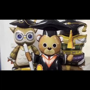 ลูกโป่งบัณฑิต ขนาดใหญ่ ตั้งพื้นได้ (ส่งเร็วจากกรุงเทพ) ลูกโป่งปัจฉิม ลูกโป่งจบการศึกษา หมีบัณฑิต ปริญญา Congrats