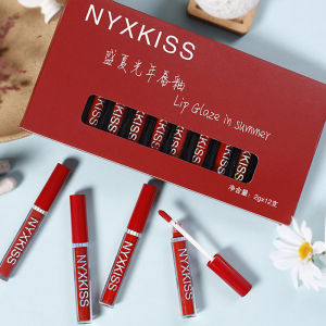 Lipstik NYXXKISS tahan lama waterproof isi 12 matte