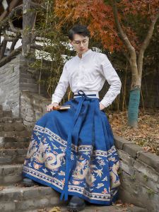 ชุดฮันฟูชาย ชุดฮันฟูหญิง ลายม้า ลายมังกร สีเขียว ฤดูใบไม้ผลิ ฤดูใบไม้ร่วง ฤดูหนาว ชุดฮันฟูแบบต้นฉบับ ชุดฮันฟูสไตล์จีน