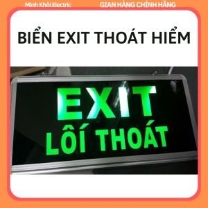 Đèn Exit Thoát Hiểm 2 mặt và 1 mặt Đèn Led Dạ Quang biến exit thoát hiểm giá rẻbiển báo đèn dạ quang