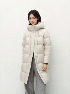 Semir | Womens Winter Long Down Jacket Water-Repellent Loose Sleeve Shoulder