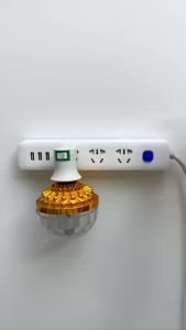 Đèn Sân Khấu Pha Lê Bóng đèn LED RGB Mini xoay được hiệu ứng ánh sáng sân khấu được tặng kèm đui bóng