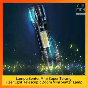 DJDMax Lampu Senter Mini Super Terang Flashlight Telescopic Zoom Mini Senter Lamp Recharger USB Lampu COB + XPE LED Lampu Mini Charger Usb Senter Kecil Usb Charger Lampu Camping Lampu Hiking Piknik Senter kecil mini zoom Senter tangan