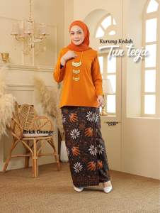 RAYA2025 KURUNG KEDAH TUN TEEJA SAIZ XS -3XL BRICK ORANGE/BLACK/MAGENTA/YELLOW/NUDE/DUSTYPINK
