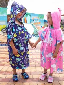 Zale Double-Sided Fleece Quick-Dry Bath Towel Nightgown Robe Water Absorbing Overhead Thin Pure Cotton Beach Ocean Childrens Clothing