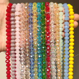 3/4/6/8mm Multicolor Faceted Glass Beads Austria Crystal Round Loose Beads Jewelry Making Supplies DIY Women Bracelet Necklace