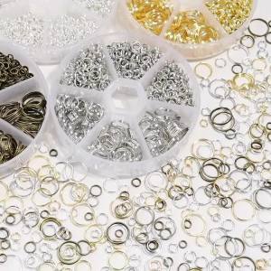 1Box 4/6/8/10/12mm Iron Mixed Pack Split Jump Rings Link Loop Jump Ring Connector for DIY Jewelry Making Necklace Bracelet
