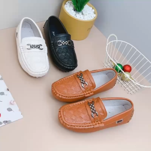 handmade loafers shoes for kids boys casual rubber shoes for kids size 25-36