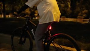 WEST BIKING 2-Color LED Bike Tail Light USB Rechargeable 4 Modes IPX5 Waterproof Mini Safety Warning Light for Cycling Running
