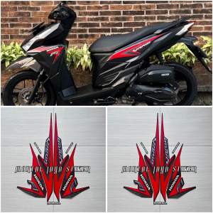 STIKER STRIPING LIS LES BODY MOTOR VARIO TECHNO LED 125 2015 2016