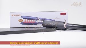Catokan Rambut 2 in 1 KEMEI KM-2212 Infrared Layar LCD 4 Control Suhu 160°C-180°C-200°C-220°C - TSA