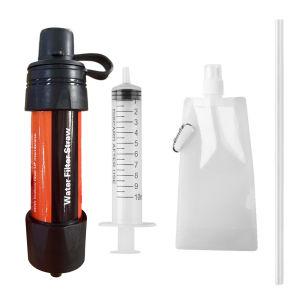 จัดส่งในประเทศไทย1 แพ็คกรองน้ำกลางแจ้งน้ำกรองฟางน้ำฟางสำหรับเดินป่าตั้งแคมป์ท่องเที่ยวและฉุกเฉิน