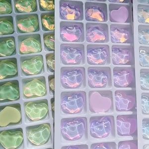 10PCS/Set Hiasan Kuku 3D Diamond Crystal Love Heart/Shiny Nails Charms Love Heart Nail Art Rhinestone DIY/Accessories Nail Art 3D