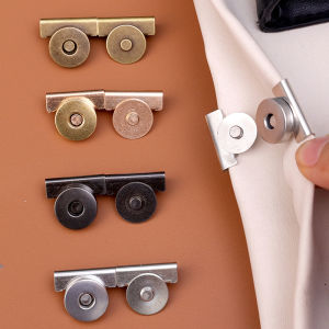 1-16คู่นำกลับมาใช้ได้ DIY หัวเข็มขัดกระเป๋าไร้รอยต่อโลหะหัวเข็มขัดดูดซับขนาดเล็กเหมาะสำหรับเสื้อผ้ากระเป๋าถืออุปกรณ์เสริม