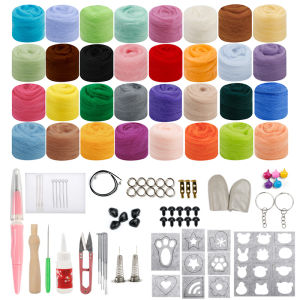 Wool Felt DIY Doll Making Kit Beginner Tools Materials Handmade Craft Set Queensland Dolls Easy to Use for Beginners