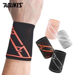 Aolikes | AOLIKES Wrist Band Support Sleeve - Elastic & Breathable Knitted Fabric Compression Brace - for Tennis Gym Sport Tendonitis