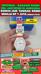 JAM TANGAN Q Q WANITA ORIGINAL QnQ V39 A001VY Q&Q V39A-001VY Women NG - Pink - Rubber - Jam dunia JD18 # Jam Tangan Wanita Jam Tangan Cewek Jam Tangan Anti Air + JAM TANGAN QQ V39 001VY JAM TANGAN QnQ V39 A001VY JAM TANGAN Q&Q V39A-001VY S003