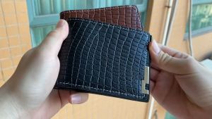 Ví nam hoạ tiết da cá sấu ví bóp nam giá rẻ họa tiết vân da cá sấu ví da nam cao cấp có nhiều ngăn đựng tiền và thẻ tiện dụng