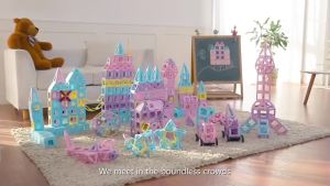 Romboss 103PCS Magnetic Toys for Kids Toddlers Magnetic Tiles Magnetic Castle Blocks Building Sets Christmas Gift