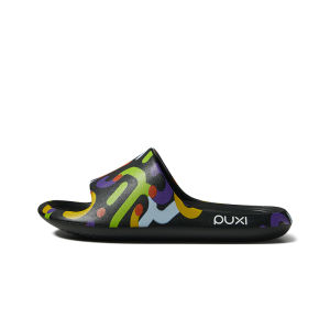 Puxi Womens Flat Bottom EVA Slippers Summer Anti-slip Fashionable Graffiti Couple Outdoor Casual Home Slippers